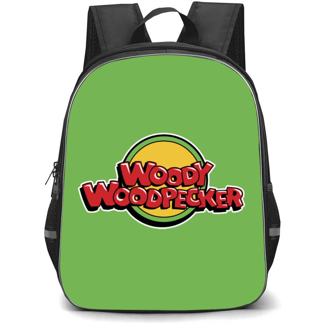 Woody Woodpecker Backpack StudentPack - Woody Woodpecker Red Font Logo Vintage