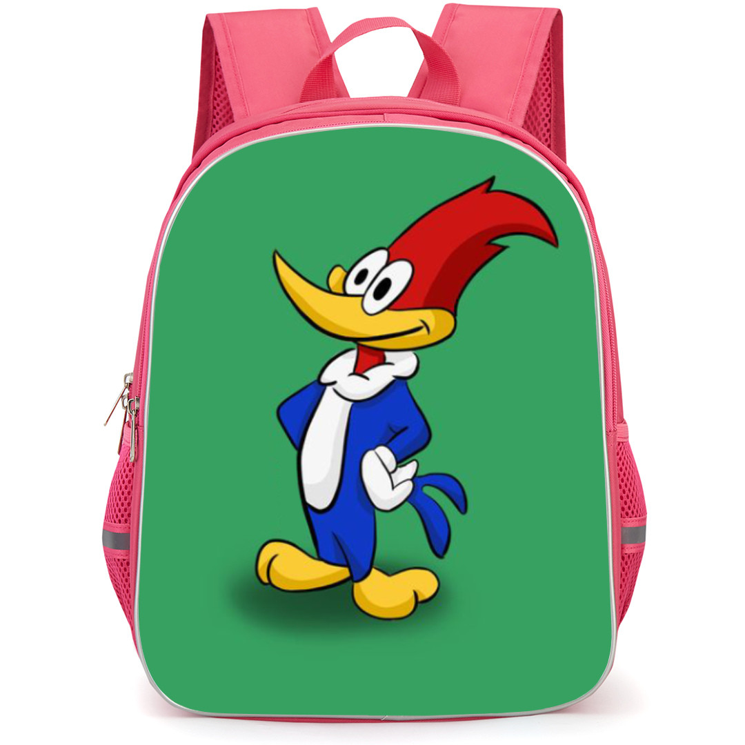 Woody Woodpecker Backpack StudentPack - Woody Woodpecker Smiling Green Background