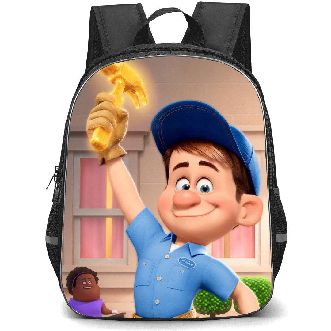 Wreck It Ralph Felix Backpack StudentPack - Felix Cartoon Character Holding Golden Hammer Poster