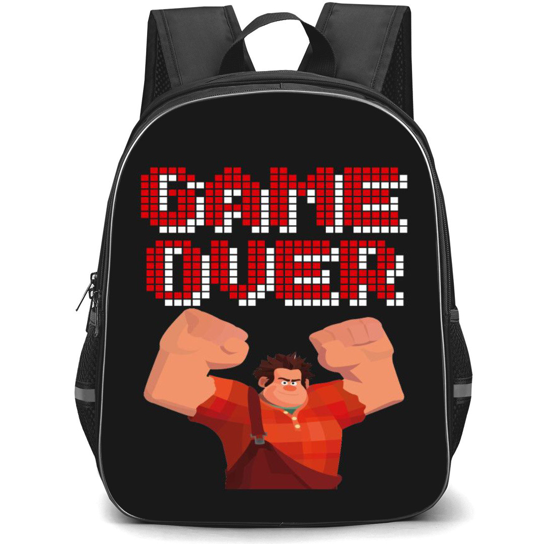 Wreck It Ralph Ralph Backpack StudentPack - Ralph Game Over Illustration Art On Black Background