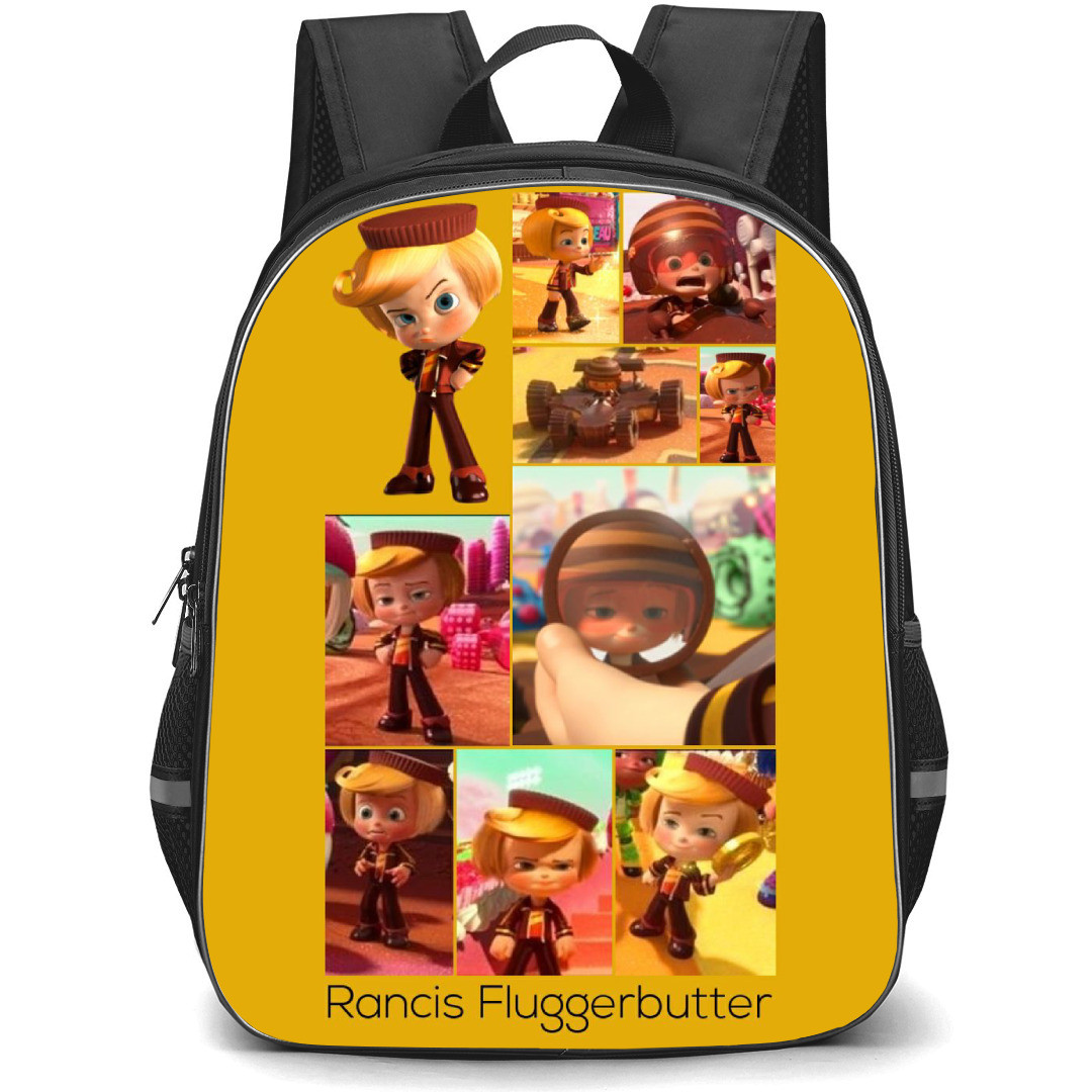 Wreck It Ralph Rancis Fluggerbutter Backpack StudentPack - Rancis Fluggerbutter Collage Poster