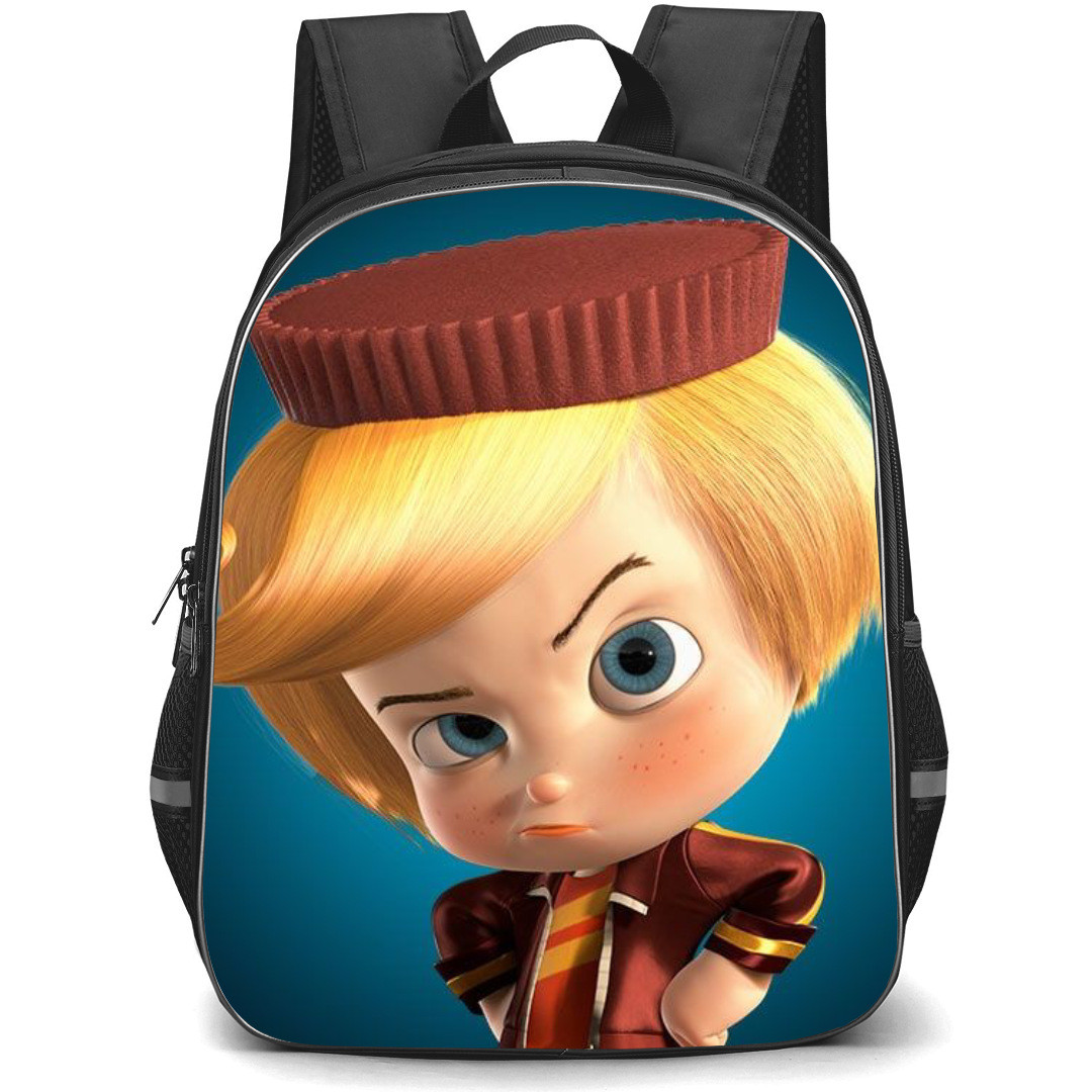 Wreck It Ralph Rancis Fluggerbutter Backpack StudentPack - Rancis Fluggerbutter Portrait On Blue Background