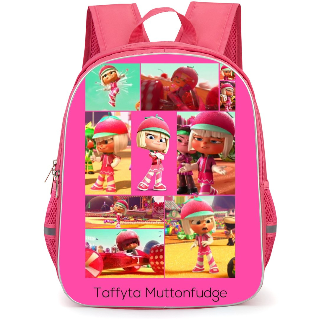 Wreck It Ralph Taffyta Muttonfudge Backpack StudentPack - Taffyta Muttonfudge Collage Pink Poster