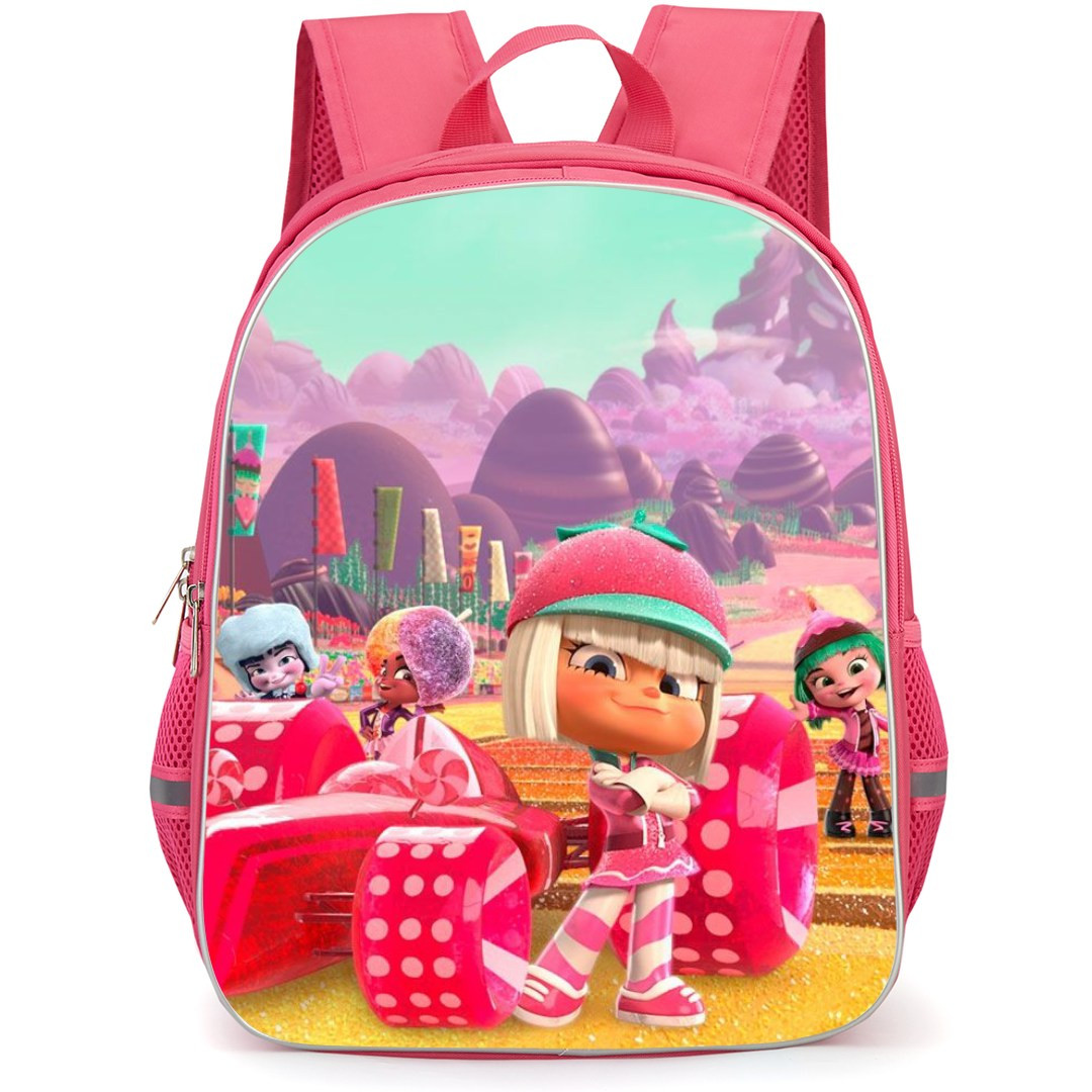 Wreck It Ralph Taffyta Muttonfudge Backpack StudentPack - Taffyta Muttonfudge Standing With Her Speedcar Poster