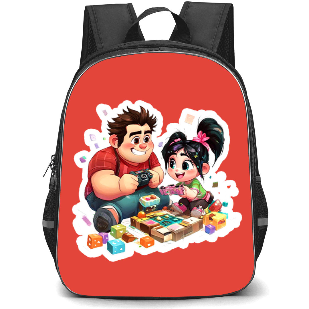 Wreck It Ralph Backpack StudentPack - Wreck It Ralph And Vanellope Playing Sticker