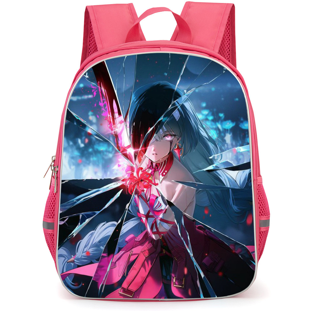 Wuthering Waves Phrolova Backpack School Bag StudentPack - Phrolova Fierce Crack Glass Portrait