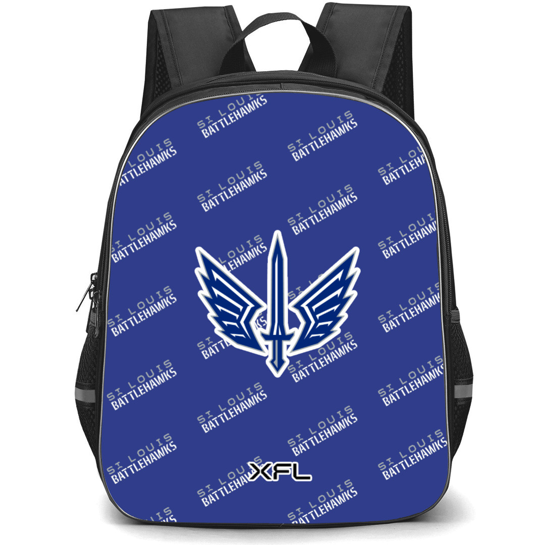 XFL St. Louis Battlehawks Backpack StudentPack - St. Louis Battlehawks Medley Monogram Wordmark