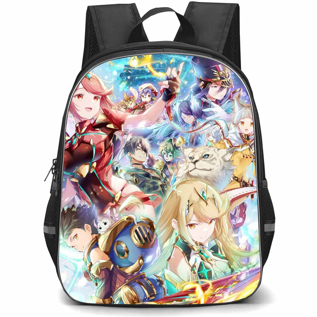 Xenoblade Backpack StudentPack - Xenoblade 2 7th Anniversary Anime Artwork Poster