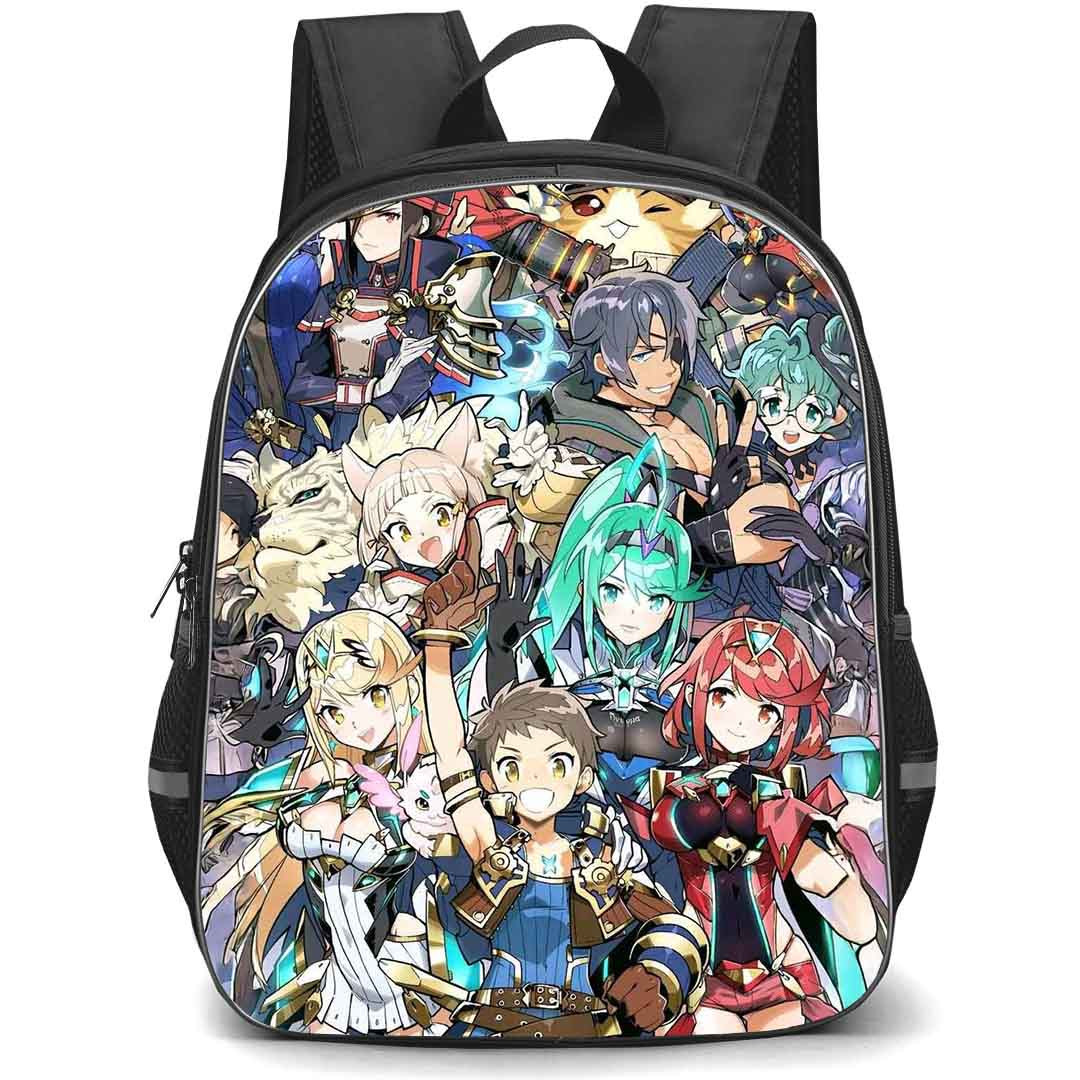 Xenoblade Backpack StudentPack - Xenoblade Character Collage Background