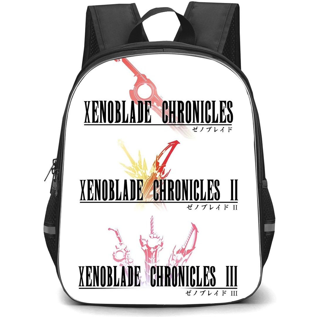 Xenoblade Backpack StudentPack - Xenoblade Series Logo On White Background