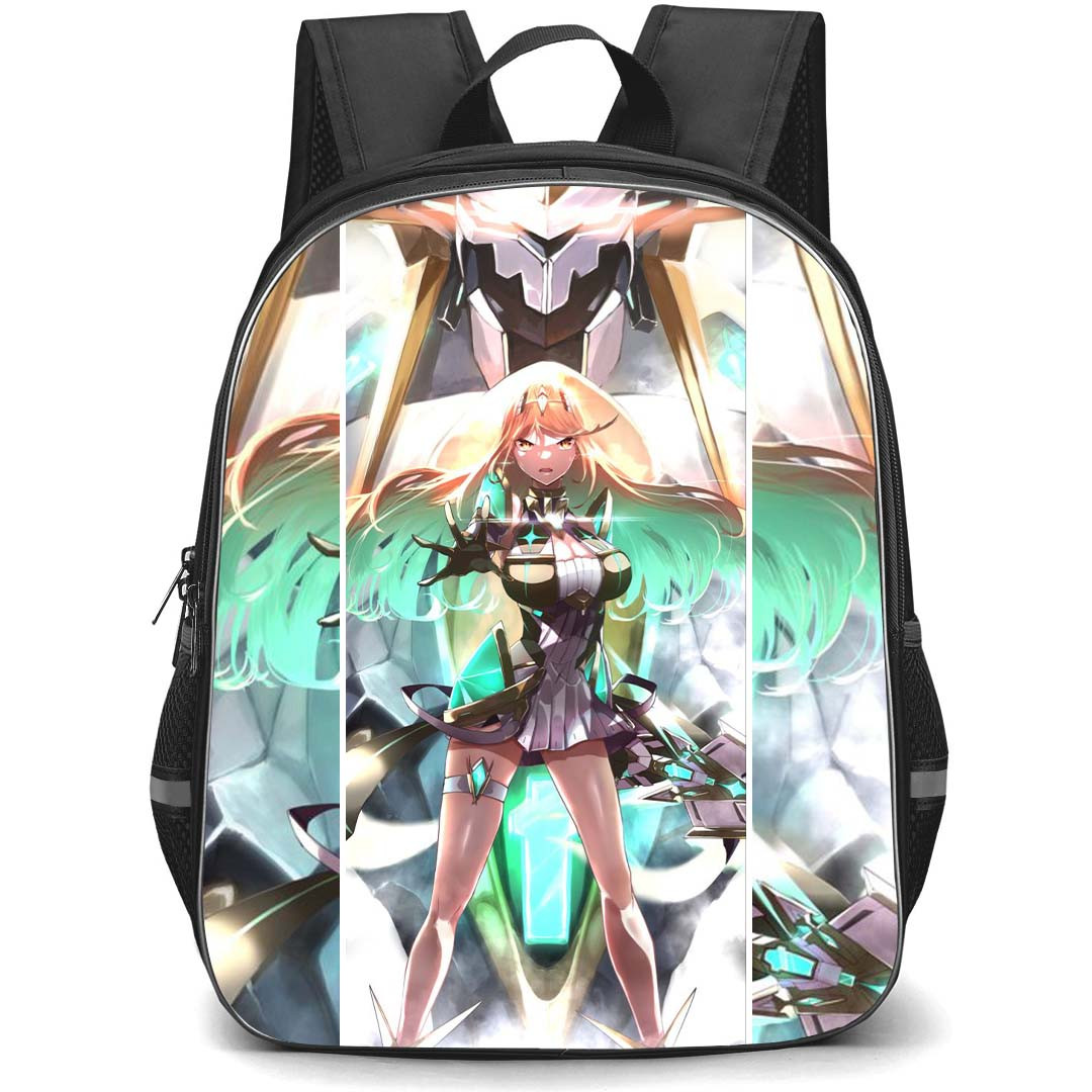 Xenoblade Mythra Backpack StudentPack - Xenoblade Mythra In Action Anime Art Poster
