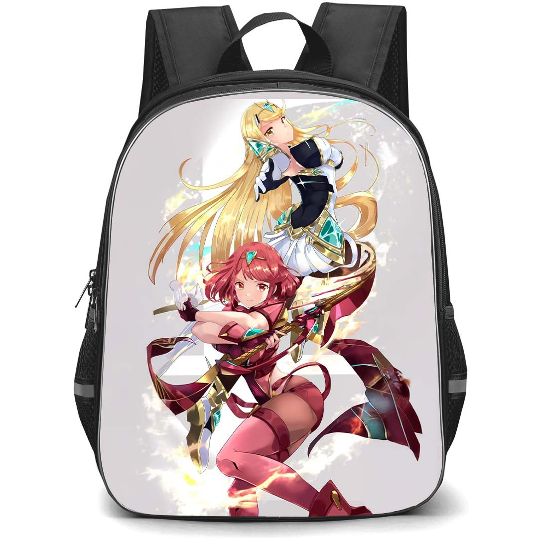 Xenoblade Pyra Backpack StudentPack - Xenoblade Pyra And Mythra Anime Art Poster