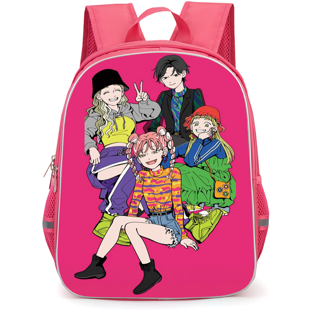 You and I Are Polar Opposites Backpack School Bag StudentPack - You and I Are Polar Opposites Characters Smiling Poster On Pink Background