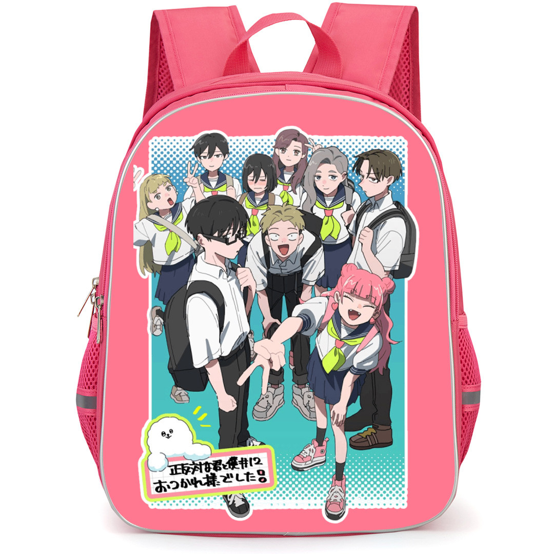 You and I Are Polar Opposites Backpack School Bag StudentPack - You and I Are Polar Opposites Characters Smiling Series Sticker