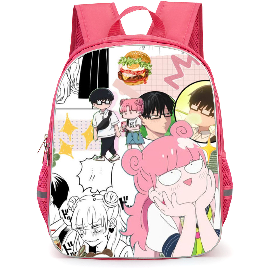 You and I Are Polar Opposites Backpack School Bag StudentPack - Miyu Suzuki And Yusuke Tani Comic Portrait Collage Poster