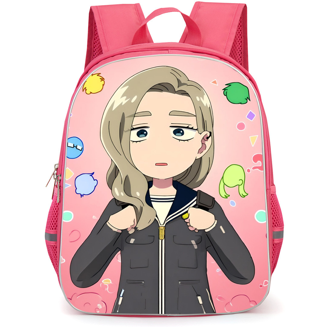 You and I Are Polar Opposites Shino Azuma Backpack School Bag StudentPack - Shino Azuma Staring Pink Portrait