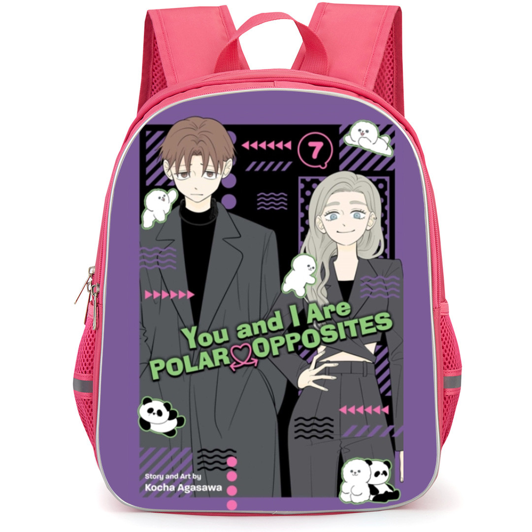 You and I Are Polar Opposites Backpack School Bag StudentPack - Shino Azuma And Shuuji Taira Suit Smiling Portrait