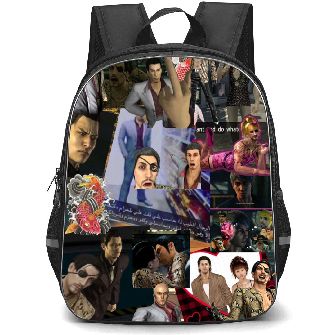 Yakuza Backpack School Bag StudentPack - Yakuza Game Character Collage