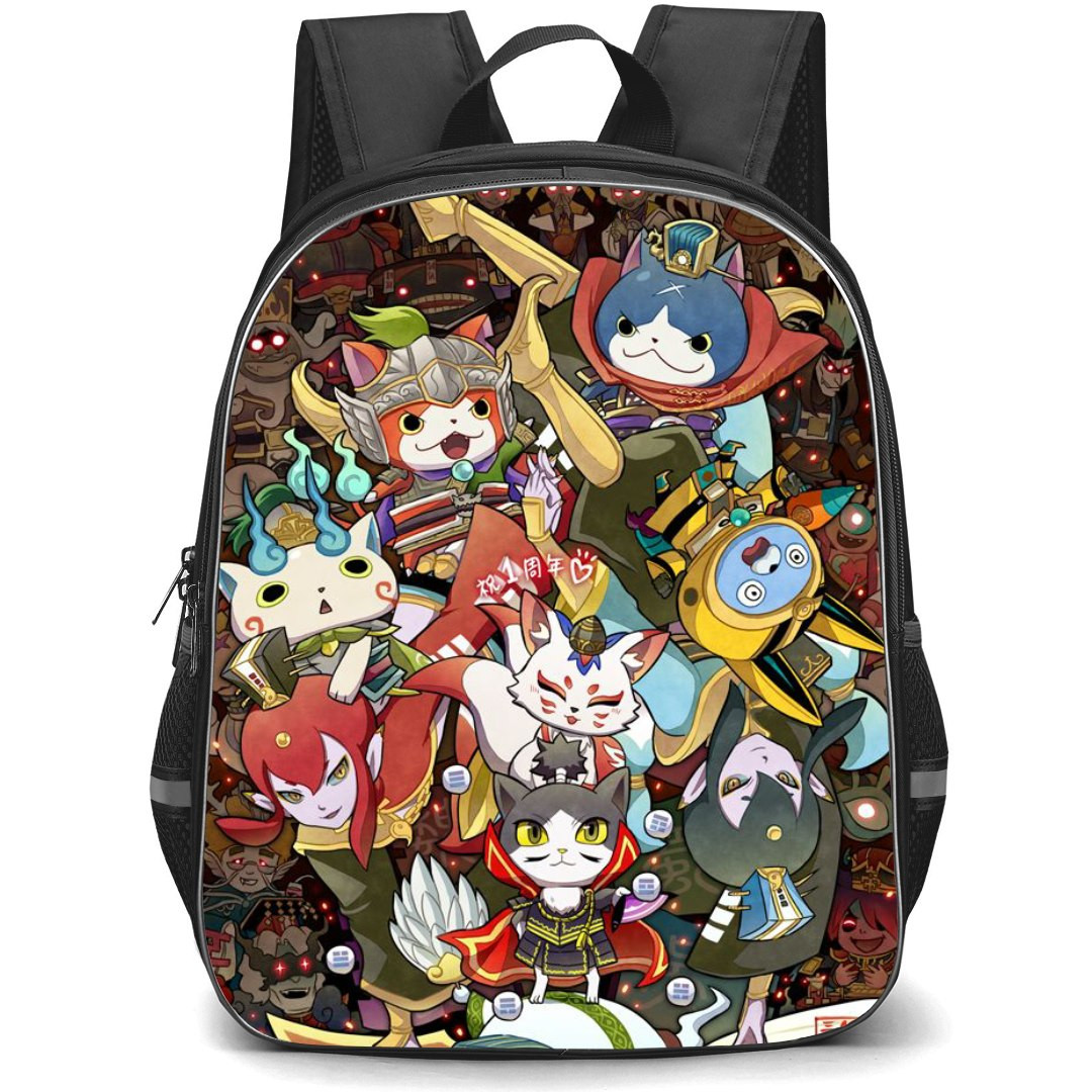 Yo-Kai Watch Backpack StudentPack - Yo-Kai Watch Characters Illustration Art Collage Poster