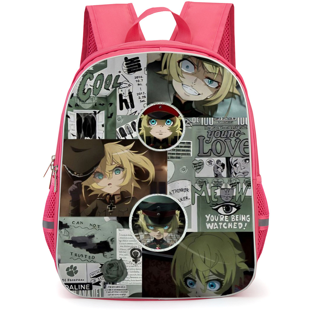 Saga Of Tanya The Evil Tanya Von Degurechaff Backpack School Bag StudentPack - Tanya Von Degurechaff Aesthetic Moodboard Collage Poster