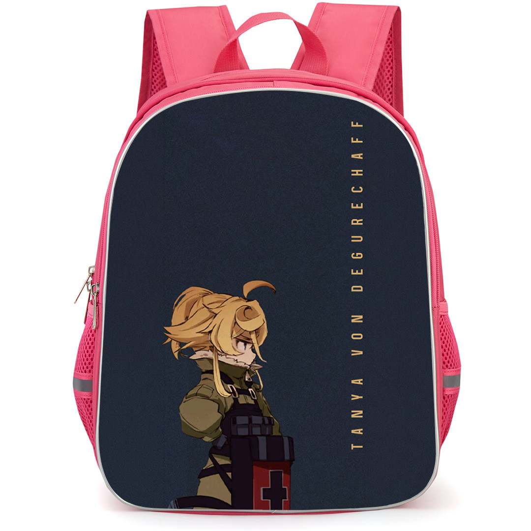 Saga Of Tanya The Evil Tanya Von Degurechaff Backpack School Bag StudentPack - Tanya Von Degurechaff Dark Blue Minimalist Anime Poster