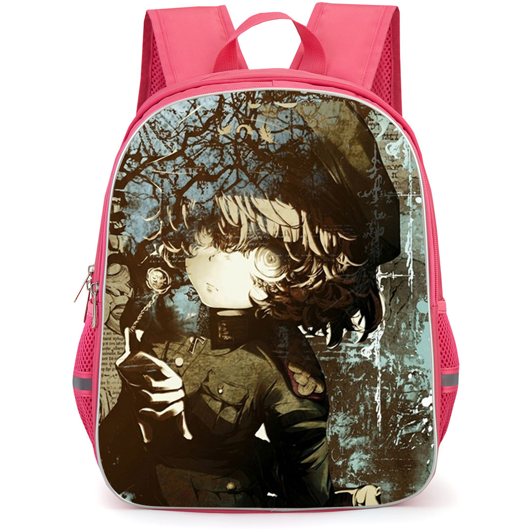 Saga Of Tanya The Evil Tanya Von Degurechaff Backpack School Bag StudentPack - Tanya Von Degurechaff Vintage Grunge Collage Art Poster