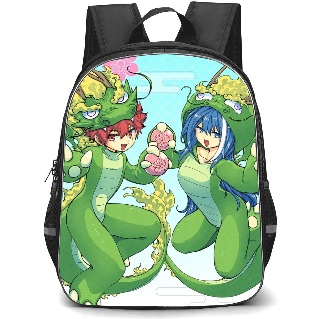 Yozakura Family Backpack School Bag StudentPack - Taiyo Asano And Mutsumi Yozakura Dragon Mascot Portrait