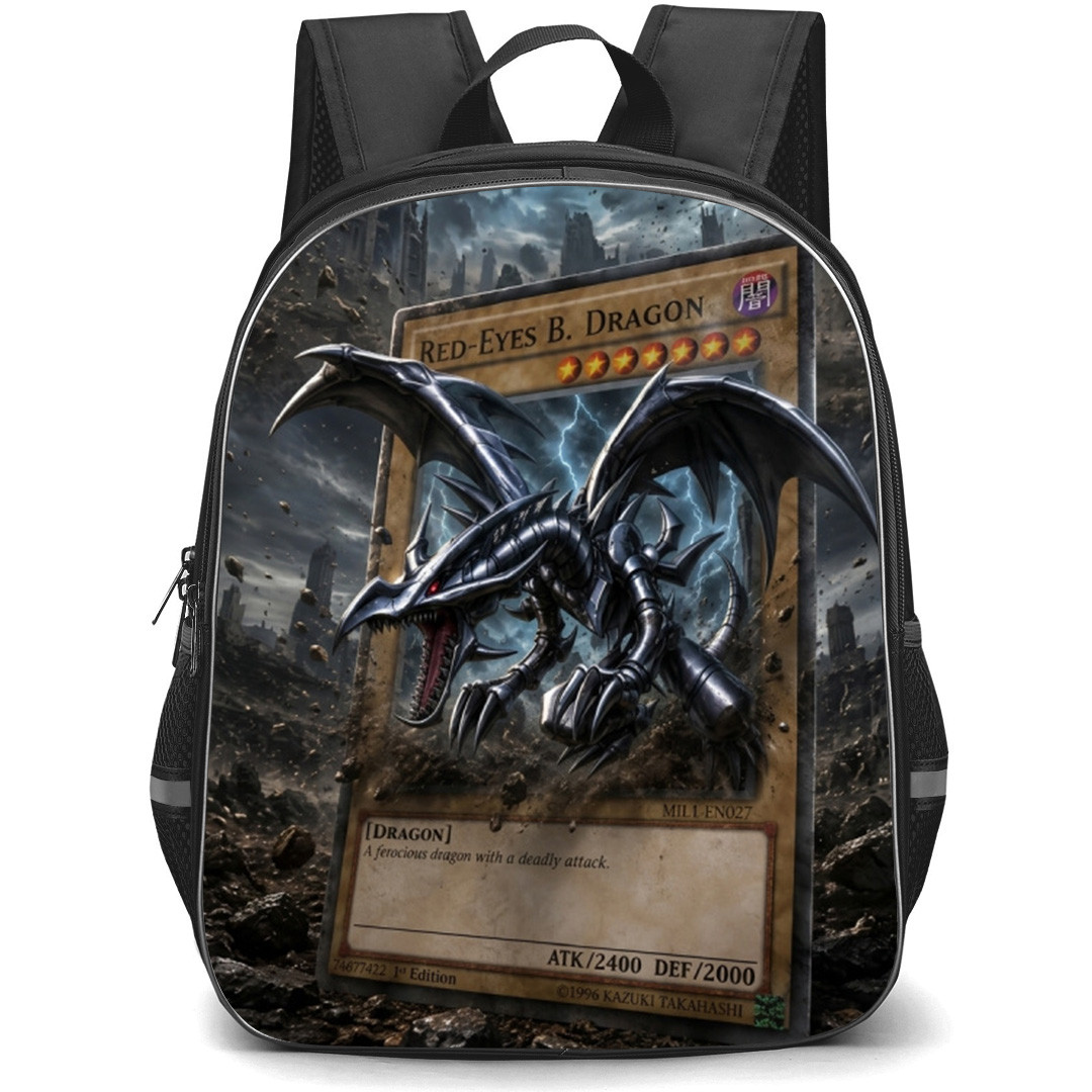 Yu-Gi-Oh Backpack School Bag StudentPack - Yu-Gi-Oh Red Eyes Black Dragon 3d Art