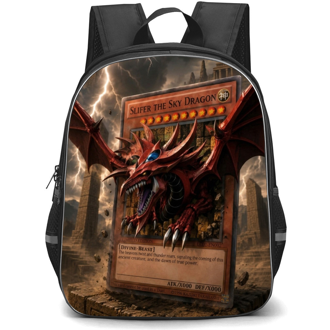 Yu-Gi-Oh Backpack School Bag StudentPack - Yu-Gi-Oh Slifer The Sky Dragon 3d Art
