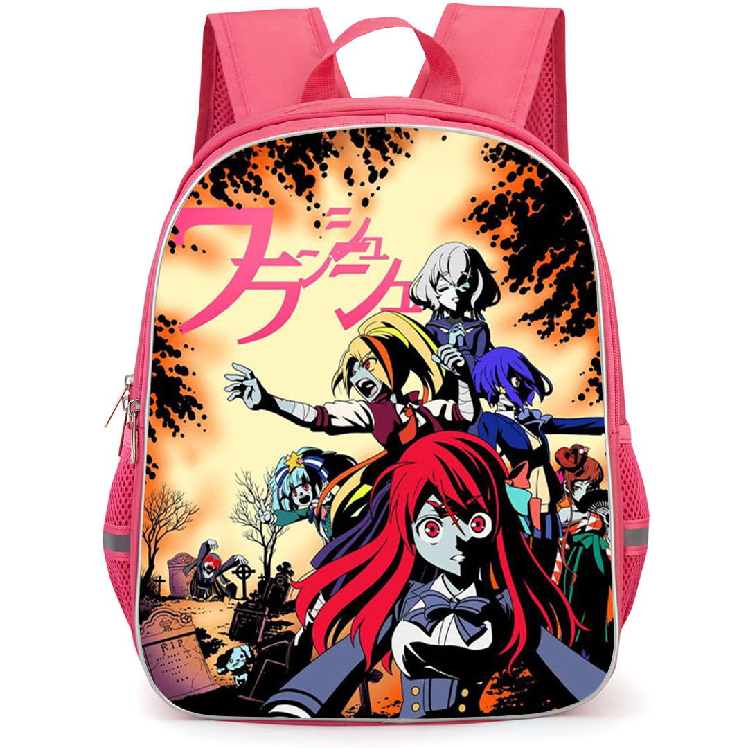 Zombie Land Saga Yumeginga Paradise Backpack School Bag StudentPack - Zombie Land Saga Yumeginga Paradise Characters Anime Retro Art Poster