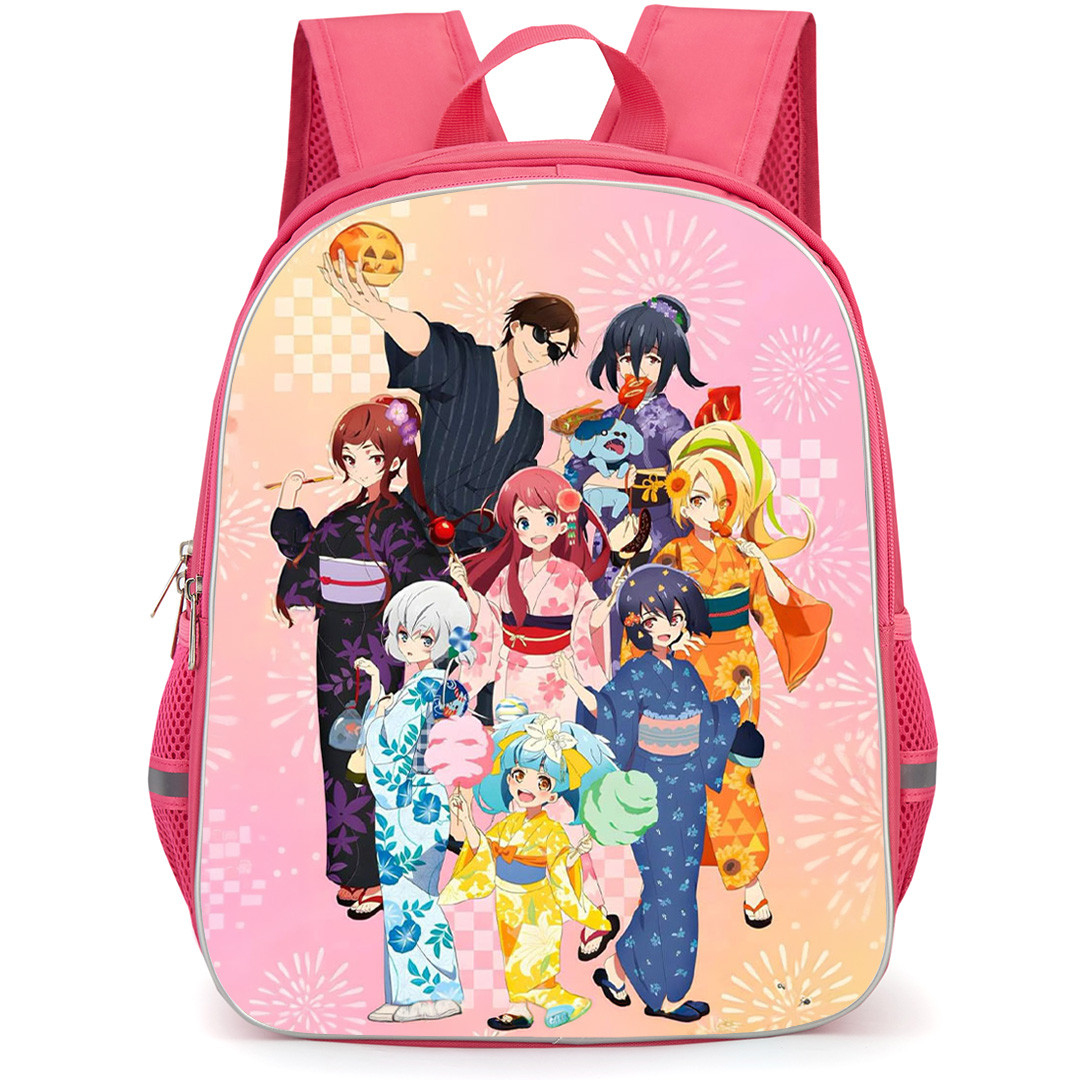 Zombie Land Saga Yumeginga Paradise Backpack School Bag StudentPack - Zombie Land Saga Yumeginga Paradise Characters Wears Summer Yukata Poster