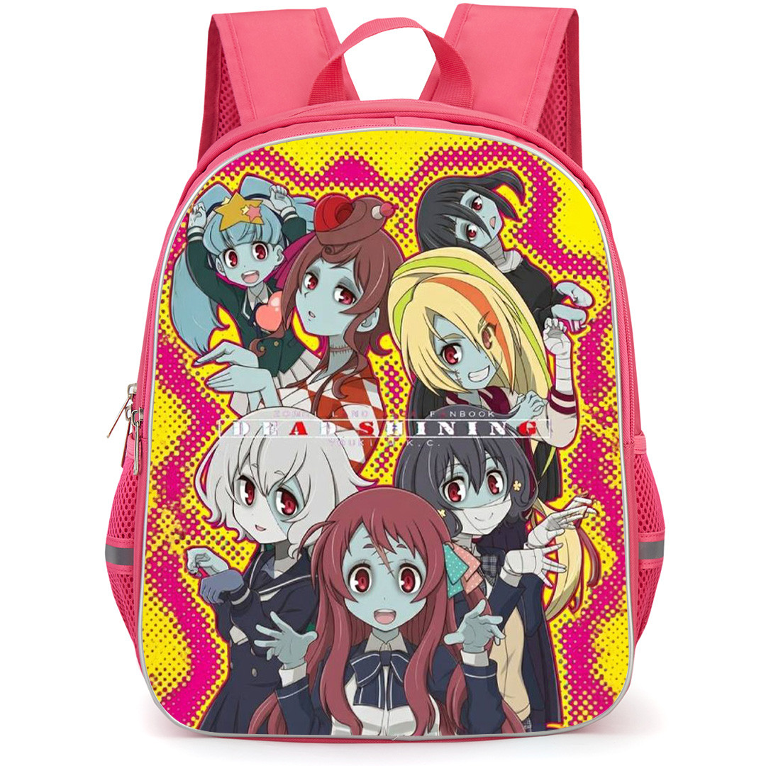 Zombie Land Saga Yumeginga Paradise Backpack School Bag StudentPack - Zombie Land Saga Yumeginga Paradise Characters On Yellow Background