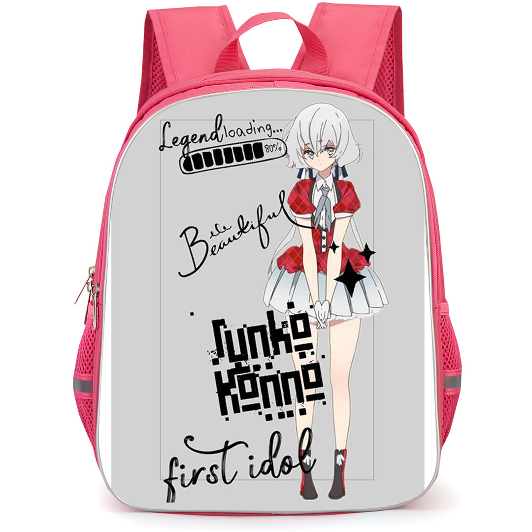 Zombie Land Saga Yumeginga Paradise Junko Konno Backpack School Bag StudentPack - Junko Konno Standing On Gray Background