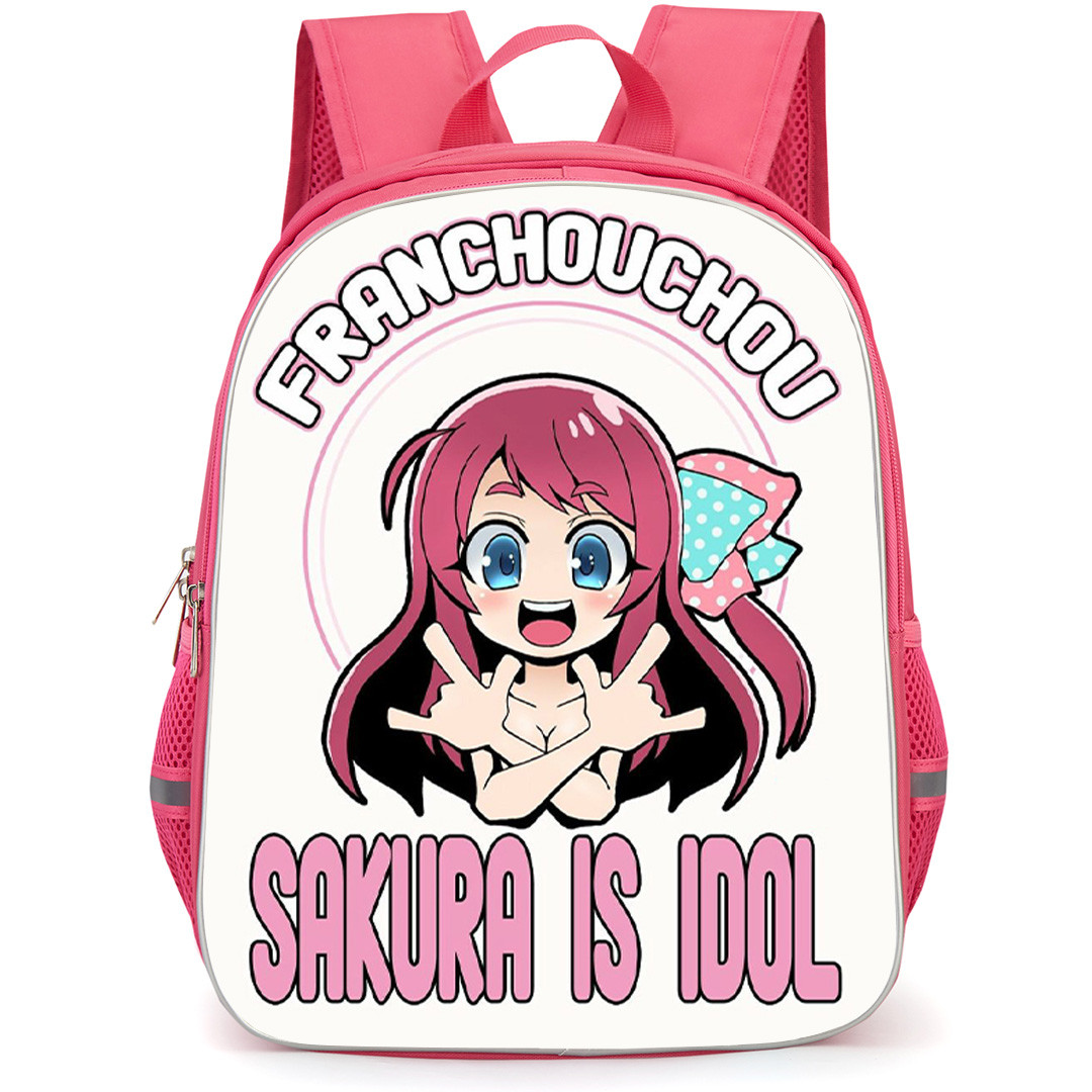 Zombie Land Saga Yumeginga Paradise Sakura Minamoto Backpack School Bag StudentPack - Sakura Minamoto Is Idol Crossed Handed Poster