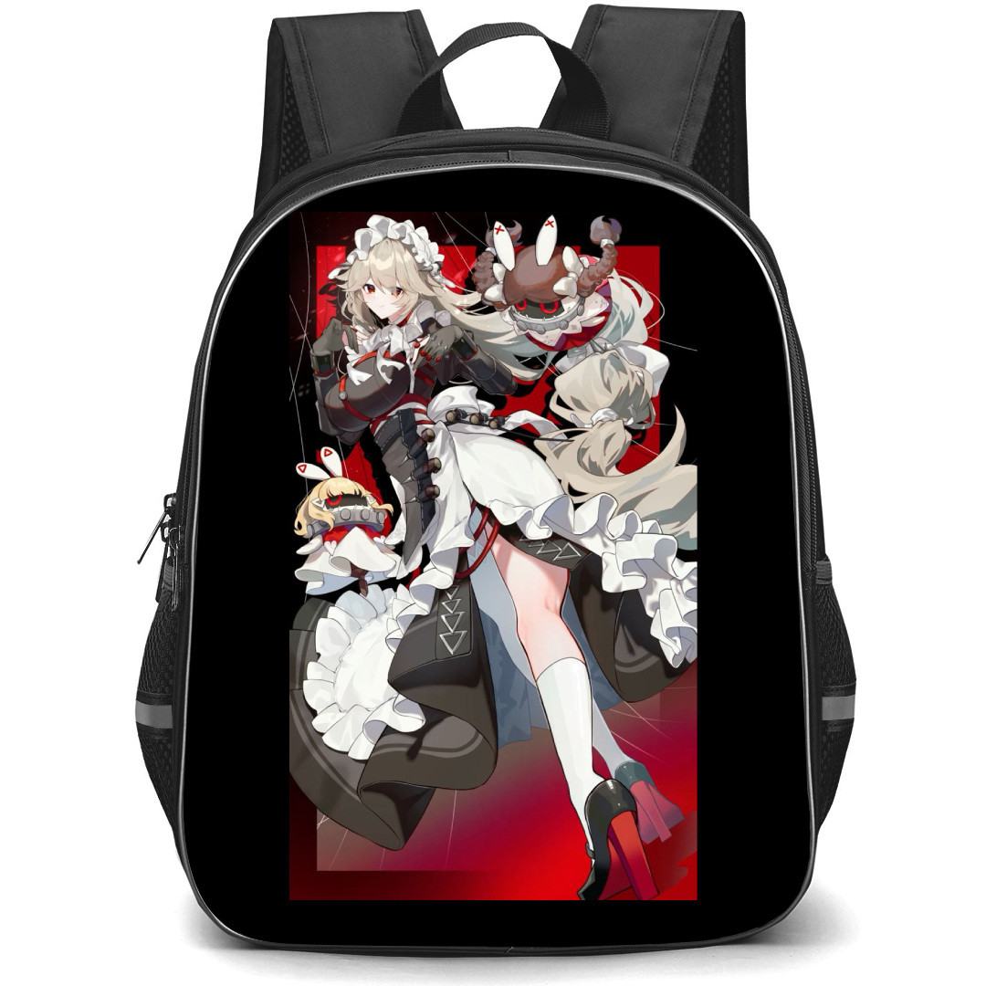 Zenless Zone Zero Alexandrina Sebastiane Backpack StudentPack - Alexandrina Sebastiane Portrait Red Background