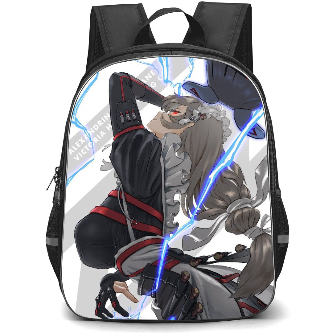 Zenless Zone Zero Alexandrina Sebastiane Backpack StudentPack - Alexandrina Sebastiane Side Portrait White Background