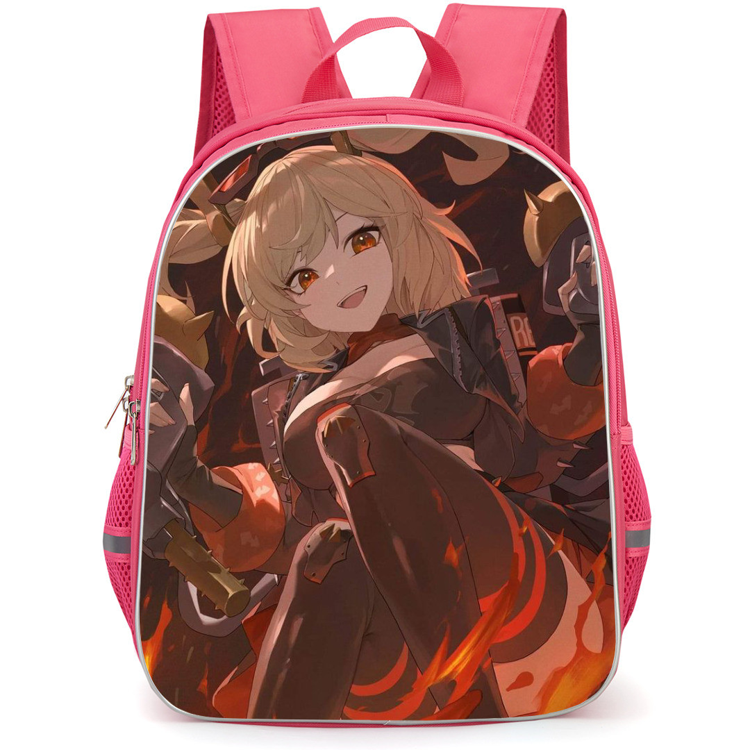 Zenless Zone Zero Burnice White Backpack StudentPack - Burnice White Portrait Black Background