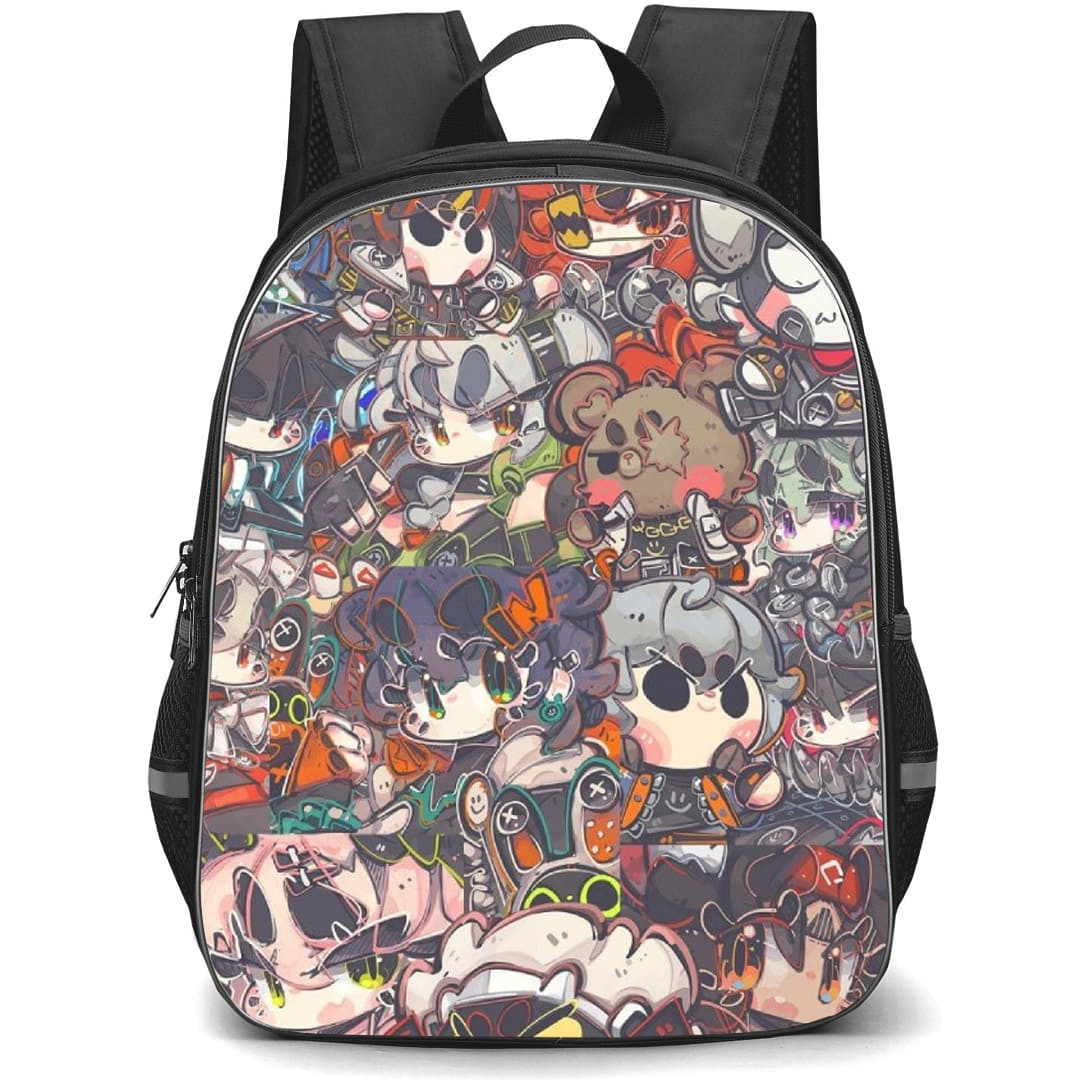 Zenless Zone Zero Backpack School Bag StudentPack - Zenless Zone Zero Characters Chibi Collage