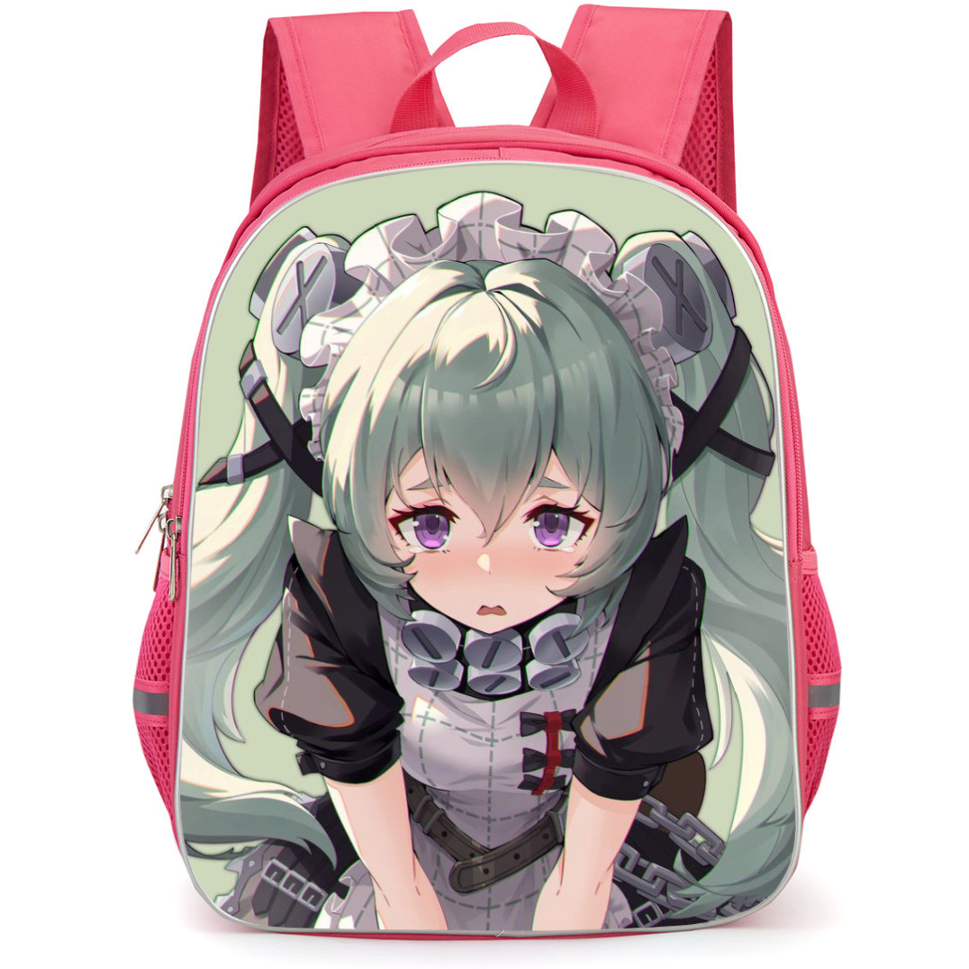 Zenless Zone Zero Corin Wickes Backpack StudentPack - Corin Wickes Portrait Green Background