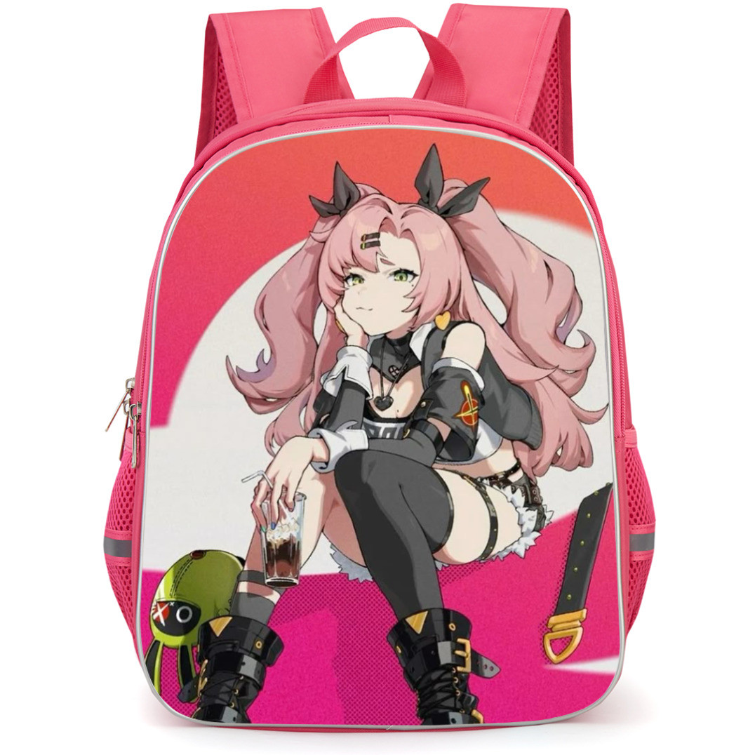 Zenless Zone Zero Nicole Demara Backpack StudentPack - Nicole Demara Sitting Illustration