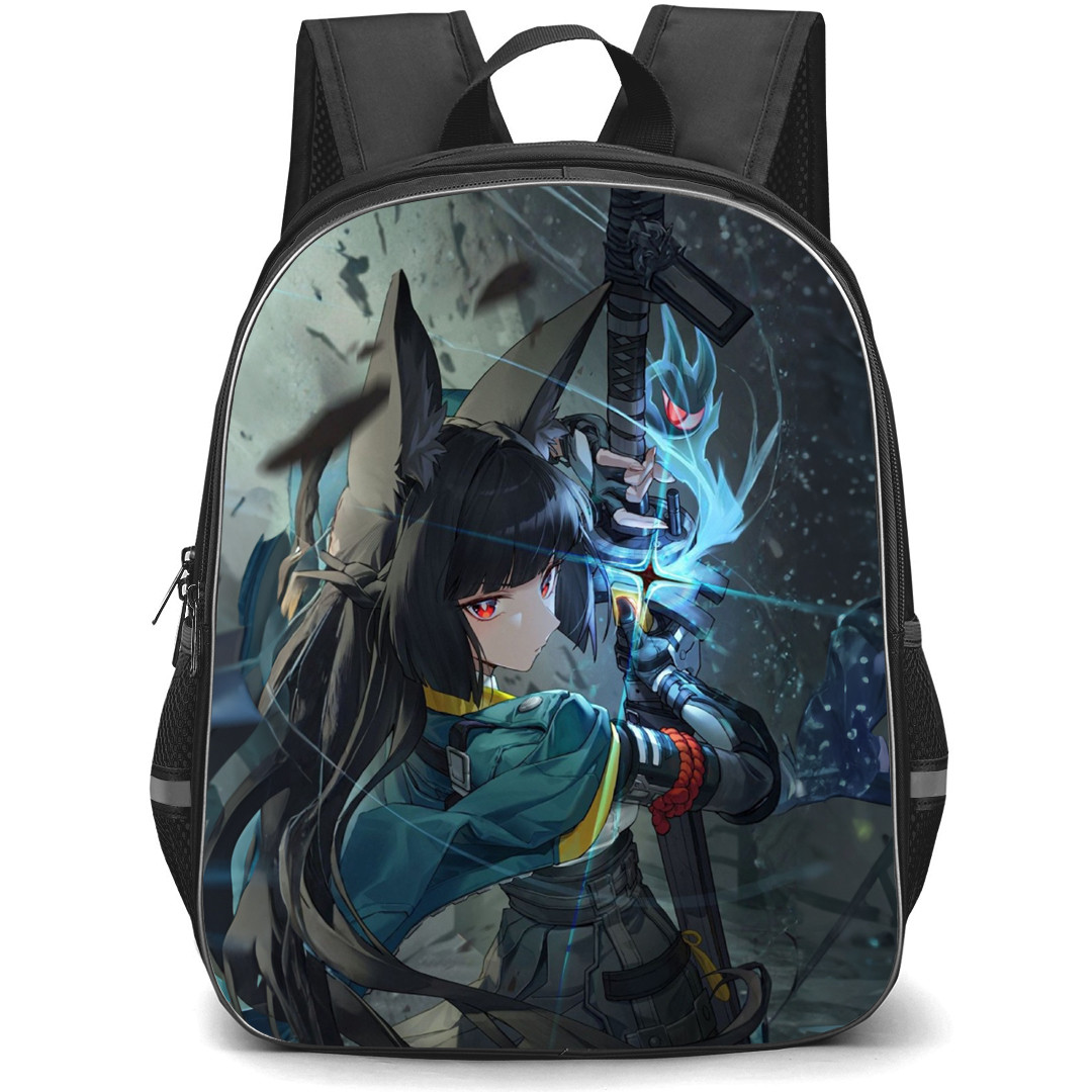 Zenless Zone Zero Hoshimi Miyabi Backpack School Bag StudentPack - Hoshimi Miyabi Ready To Attack Side Portrait