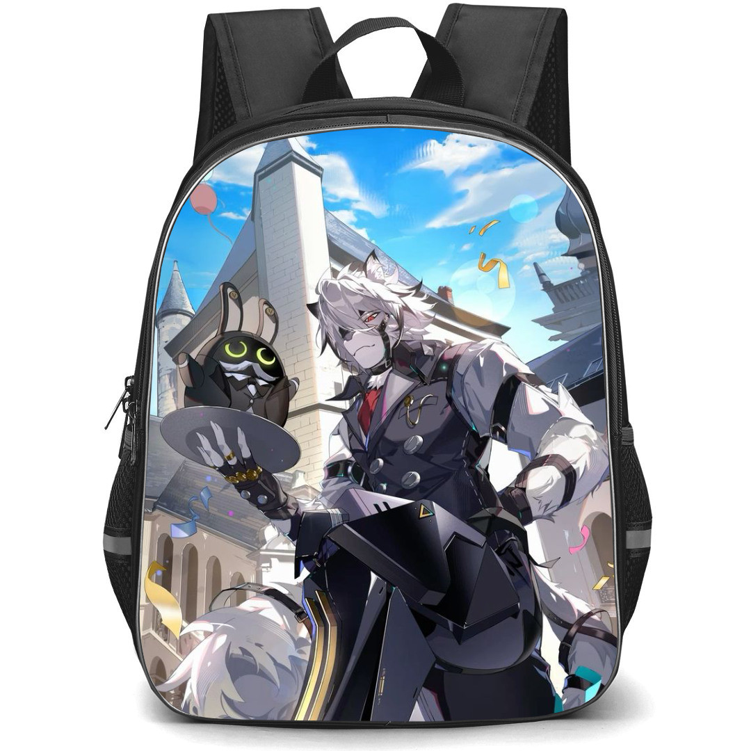 Zenless Zone Von Lycaon Backpack StudentPack - Von Lycaon Portrait Church Background