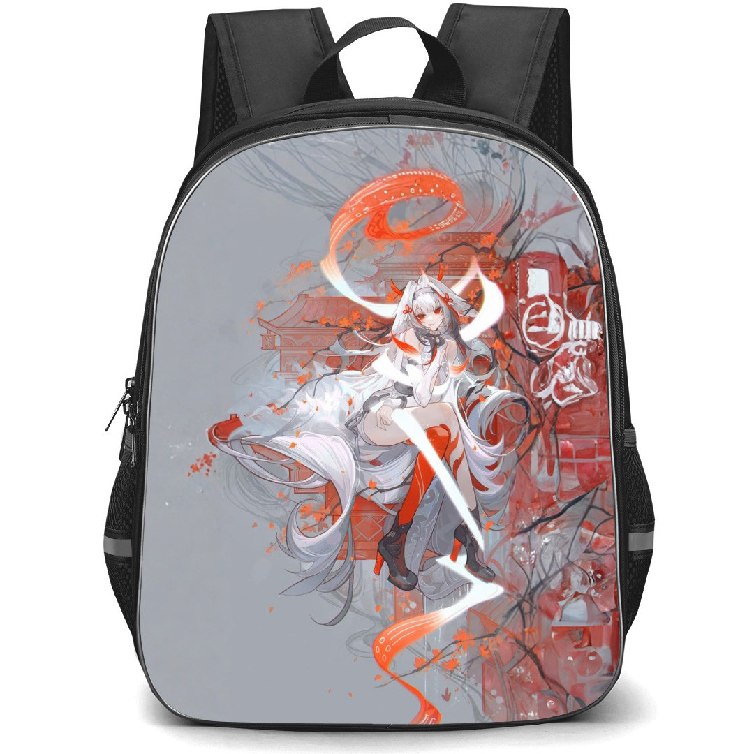 Zenless Zone Zero Ye Shunguang Backpack School Bag StudentPack - Ye Shunguang Sitting Pose Grey Background