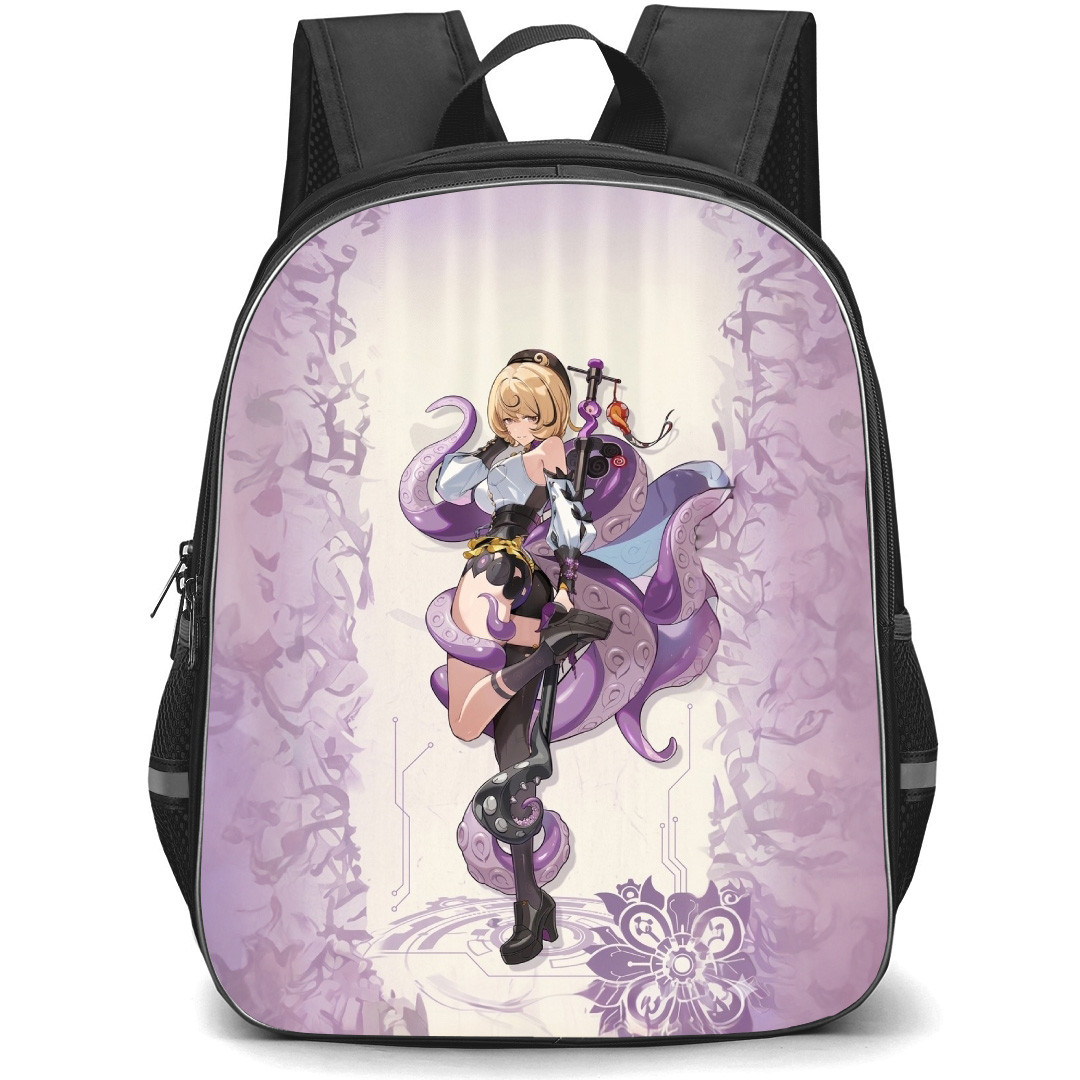 Zenless Zone Zero Yidhari Backpack School Bag StudentPack - Yidhari Back Pose White Purple Background