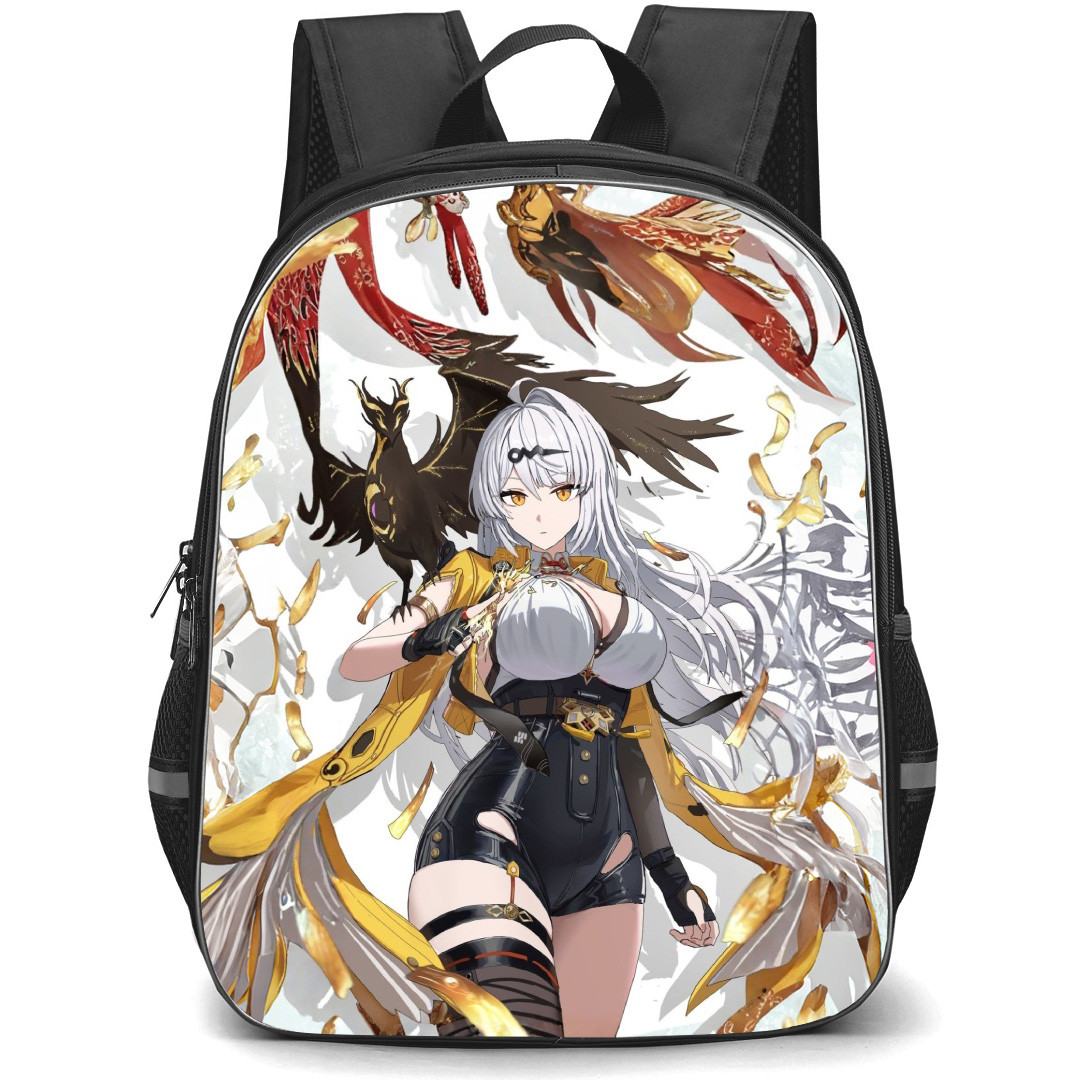 Zenless Zone Zero Yixuan Backpack School Bag StudentPack - Yixuan With Bird White Background