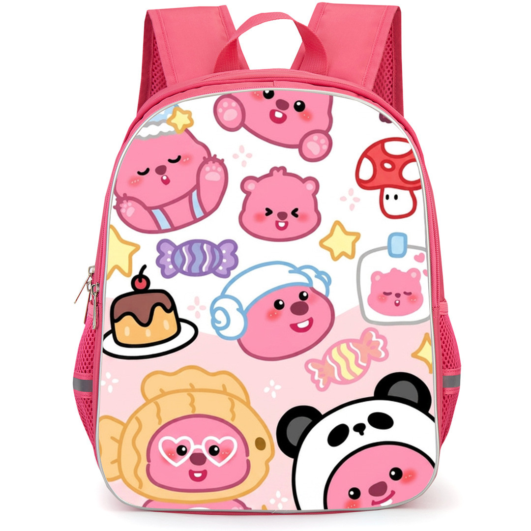 Zanmang Loopy Backpack School Bag StudentPack - Candy Pink Avatar Pattern