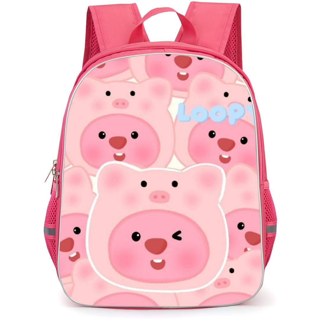 Zanmang Loopy Backpack School Bag StudentPack - Pig Costume Collage