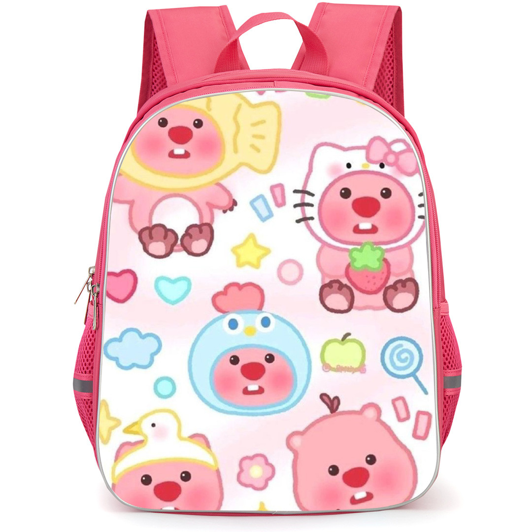 Zanmang Loopy Backpack School Bag StudentPack - Pout Heart Pattern