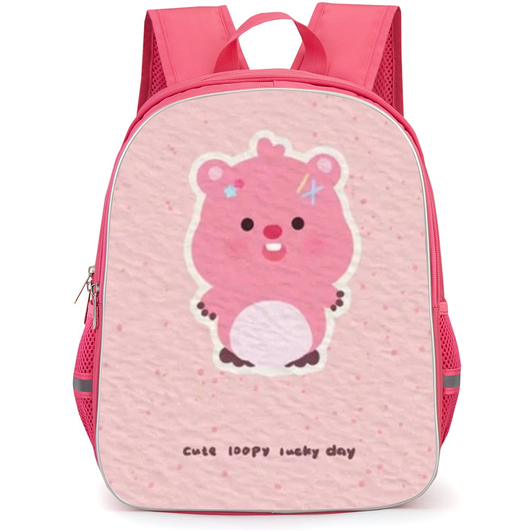 Zanmang Loopy School Backpack StudentPack - Zanmang Loopy Sticker Art Cute Loopy Lucky Day