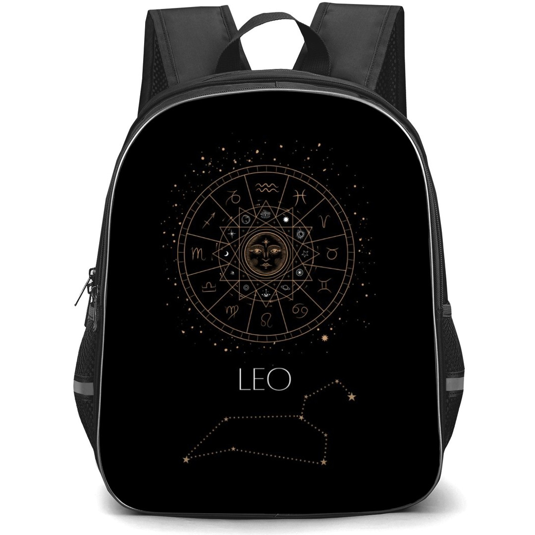 Zodiac Sign Leo Backpack StudentPack - Leo Sign On Black Background